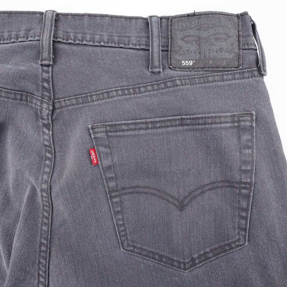 Levi's 559 Relaxed Straight Stretch Jeans Charcoal Gray Mens 38x34